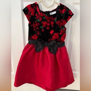 The Children's Place Black and Red Floral Dress